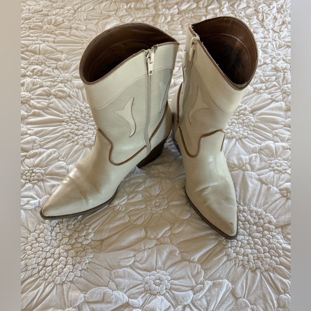 Cream Cowgirl Boots - Picture 3 of 10